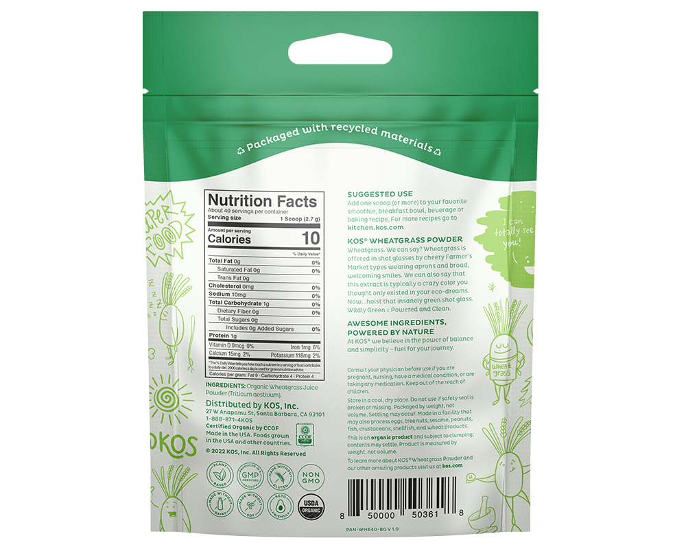 Organic Wheatgrass Powder - 40 servings