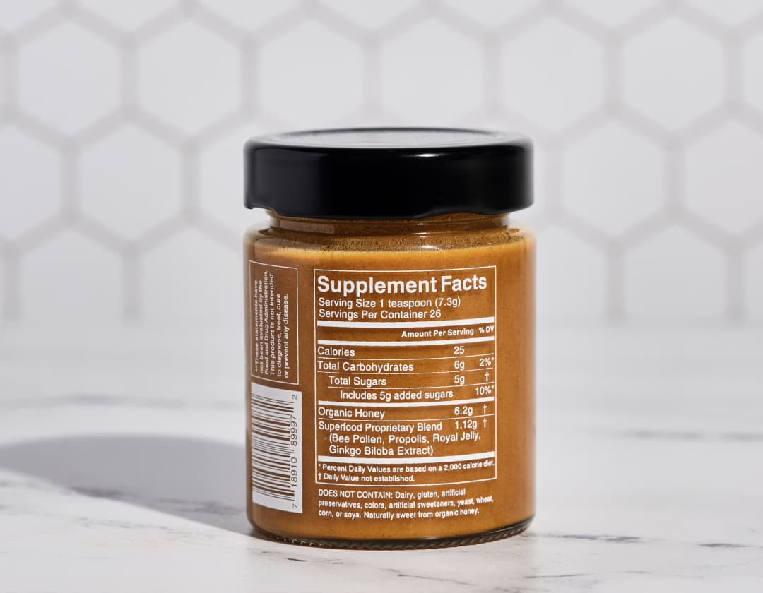 Superfood Honey Blend (189g jar, 26 servings)