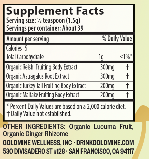 Supershroom Powder for Immunity Support (58g jar)