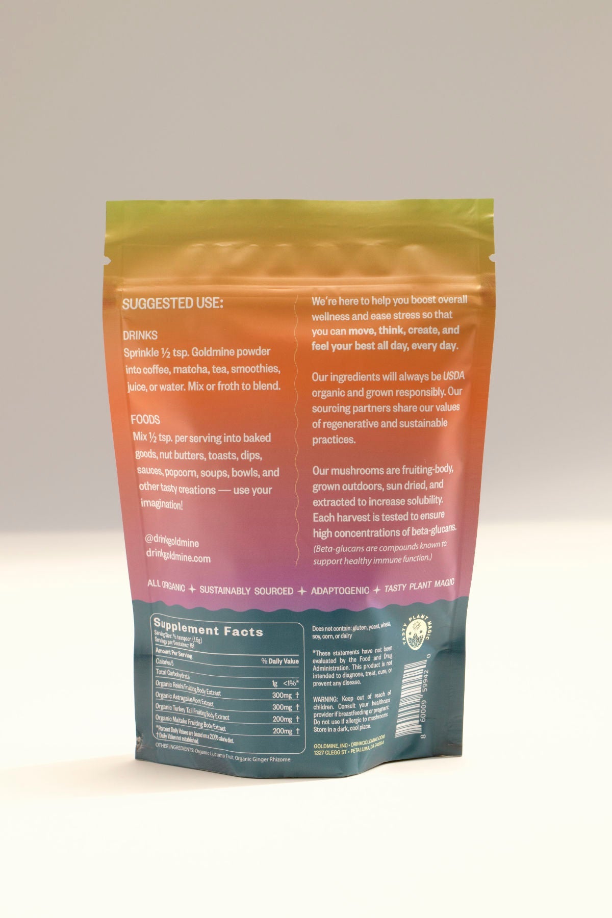 Supershroom Powder for Immunity Support (227g pouch)